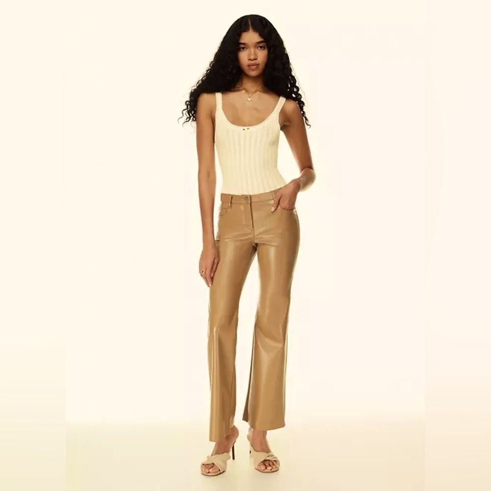 Aritzia Wilfred Eremia Knit Top in Tapioca Yellow size Large